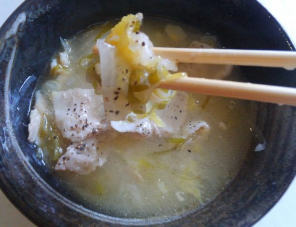 塩レモン鍋　箸あげ